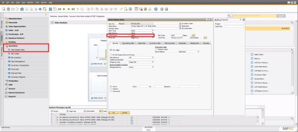 SAP Business One 9.0 - UoM Item Master Data