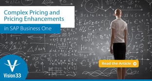 Complex Pricing and Pricing Enhancements in SAP Business One