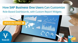 How SAP Business One Users Can Customize Role-Based Dashboards, with Report Widgets.