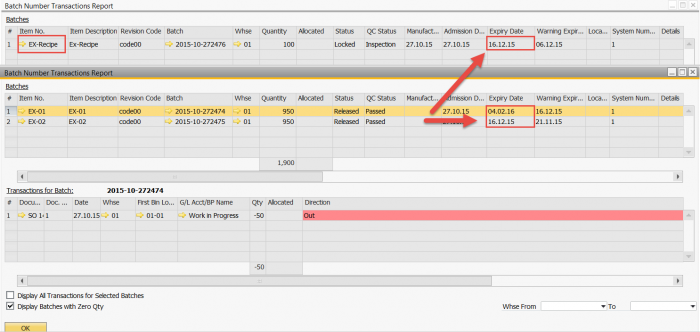 Viewing Expiry Date Details Within SAP Business One