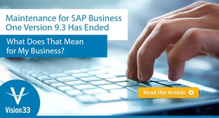 Maintenance for SAP Business One Version 9.3 Is Ending. What Does That Mean for My Business?