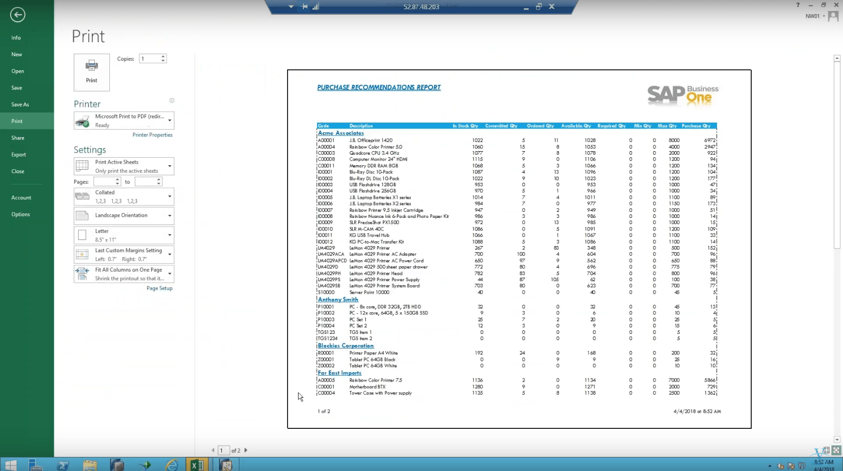 sap hana reports