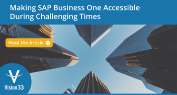 Making SAP Busines One Accessible During Challenging Times