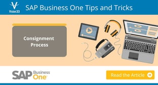 SAP Business One Tips and Tricks: Consignment Process