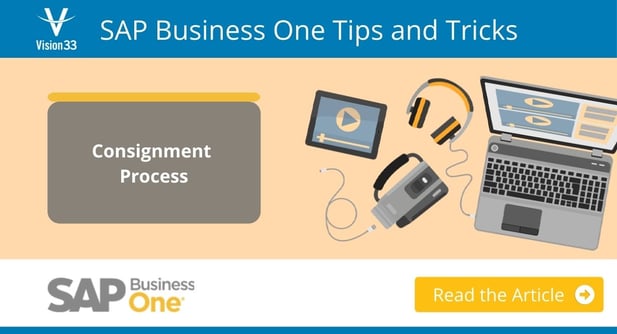 SAP consignment process