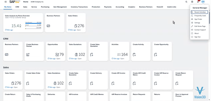 SAP Business One Web Client