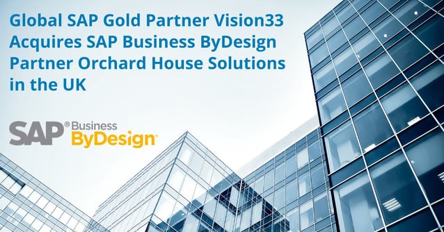 SAP Gold Partner, Vision33