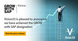Vision33 Inc. Achieves GROW with SAP Designation