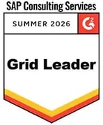G2 SAP consulting services grid leader badge for summer 2026